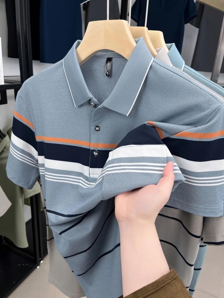 Модные высококачественные Короткие рукава мужские футболки Polo Новый летний молодежный дизайн полос гольф комфорт отдых бизнес футболки
Модные высококачественные Короткие рукава мужские футболки Polo Новый летний молодежный дизайн полос гольф комфорт отдых бизнес футболки