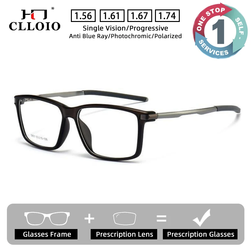 CLLOIO Sporty Spring Hinge Prescription Glasses Anti Blue Light Myopia Glasses For Basketball Tennis Progressive Reading Eyewear
CLLOIO Sporty Spring Hinge Prescription Glasses Anti Blue Light Myopia Glasses For Basketball Tennis Progressive Reading Eyewear