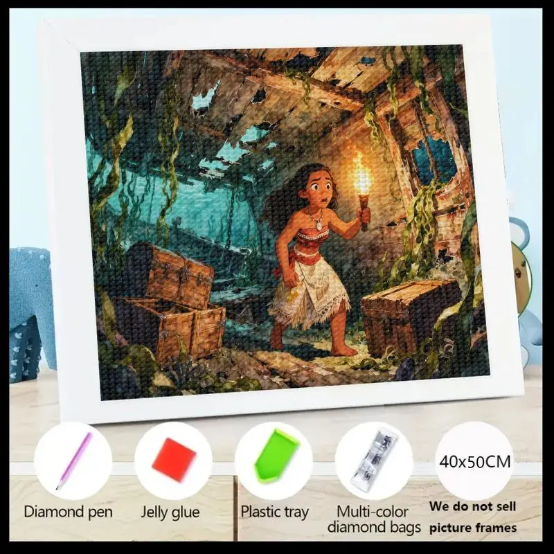 1 шт. 5D DIY Набор для алмазной живописи Моана, полная дрель, приключенческая сцена, искусство, мультяшная анимированная принцесса, хрустальные стразы Pi
1 шт. 5D DIY Набор для алмазной живописи Моана, полная дрель, приключенческая сцена, искусство, мультяшная анимированная принцесса, хрустальные стразы Pi