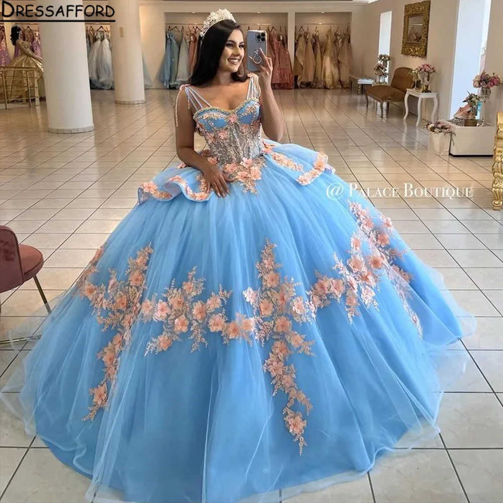Glittering Blue Quinceanera Dresses Vestidos De 15 Años Luxury Beading Lace Appliques Birthday Party Ball Gowns
Glittering Blue Quinceanera Dresses Vestidos De 15 Años Luxury Beading Lace Appliques Birthday Party Ball Gowns