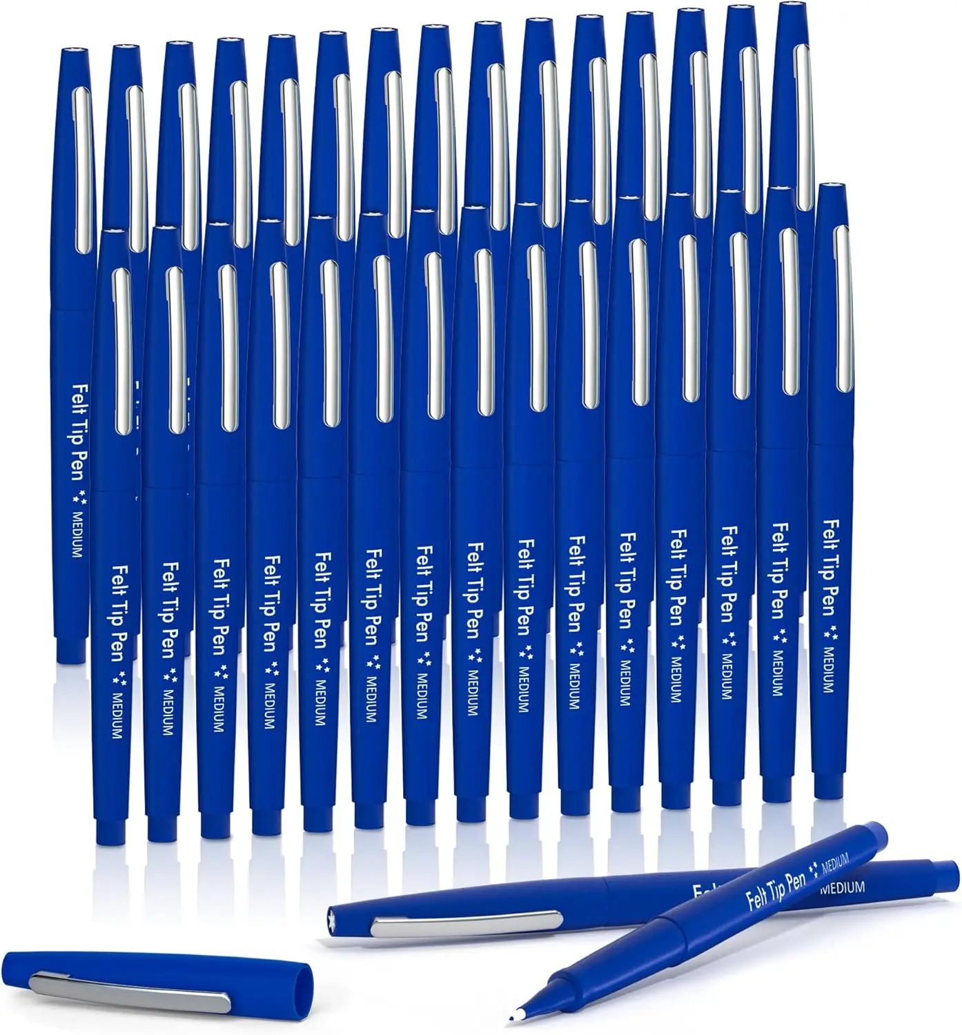30 Blue Felt Tip Pens, 0.7mm Medium Point for Journaling, Writing & Art
30 Blue Felt Tip Pens, 0.7mm Medium Point for Journaling, Writing & Art