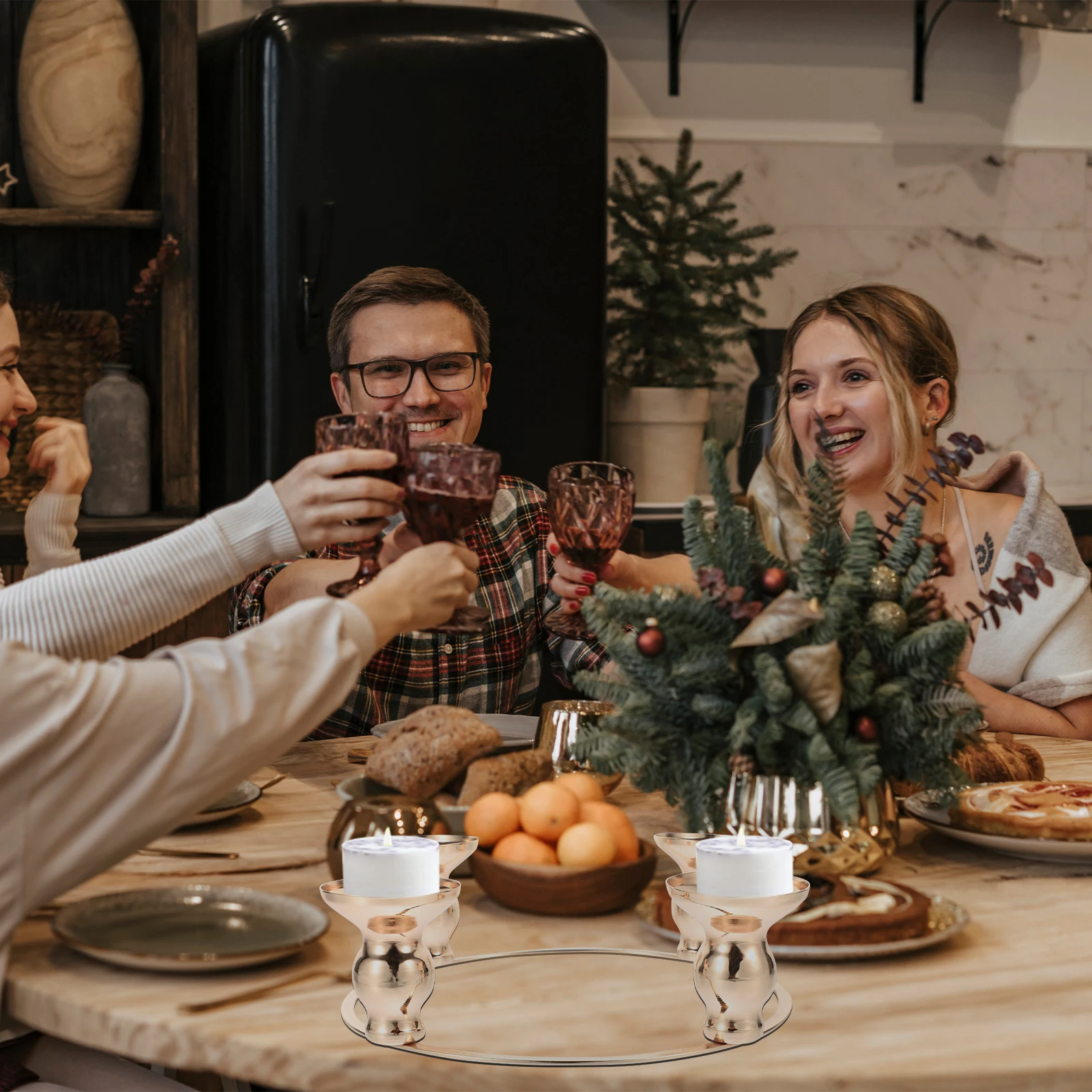 1pc Iron Ring For Pillars Christmas Holder Diy Xmas Decor Dining Table Centerpiece Advent Wreath Accessory
1pc Iron Ring For Pillars Christmas Holder Diy Xmas Decor Dining Table Centerpiece Advent Wreath Accessory