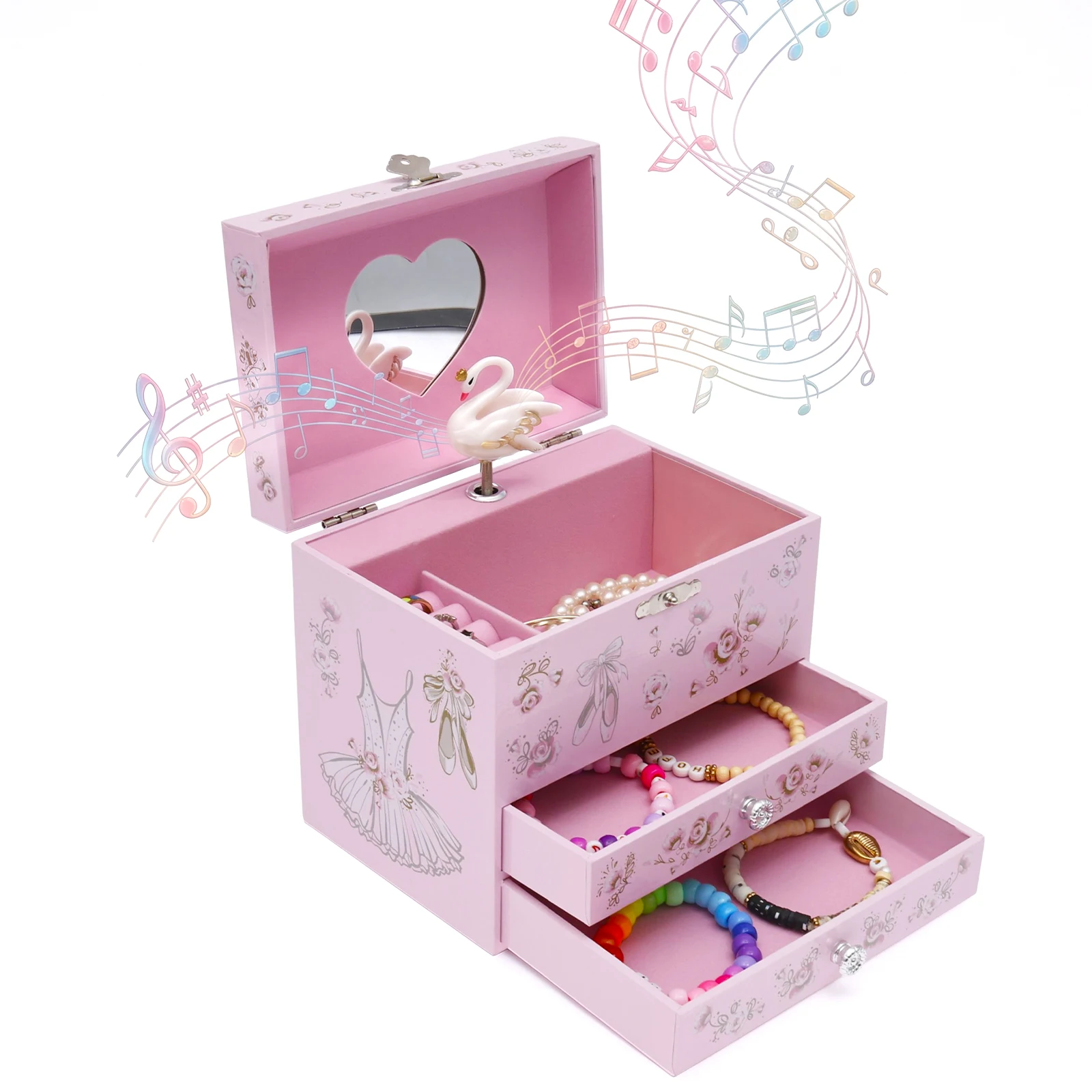 Music Jewelry Box MDF Decorative Dancing Goose Jewelry Box Large Capacity Music Jewel Storage Chest for Girl Women Birthday Gift
Music Jewelry Box MDF Decorative Dancing Goose Jewelry Box Large Capacity Music Jewel Storage Chest for Girl Women Birthday Gift