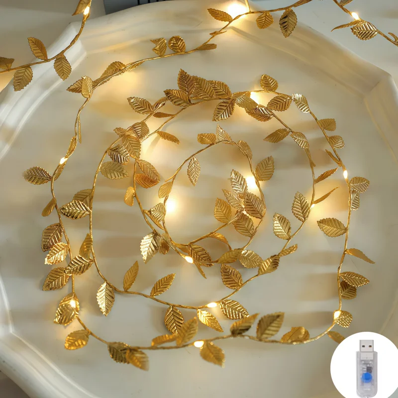 2/510M Golden Leaves String Fairy Lights for Wedding Birthday Party Decoration Home Garden Artificial Plant Garland Vine Light
2/510M Golden Leaves String Fairy Lights for Wedding Birthday Party Decoration Home Garden Artificial Plant Garland Vine Light