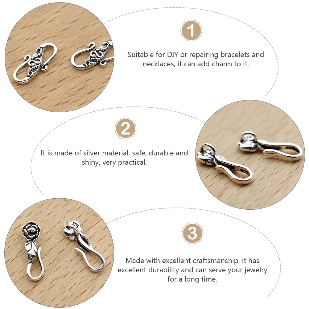6pcs Silver Bead Accessories Durable Double Heads Lobster Clasp Metal Connecting Fittings for DIY Jewelry Bracelets
6pcs Silver Bead Accessories Durable Double Heads Lobster Clasp Metal Connecting Fittings for DIY Jewelry Bracelets