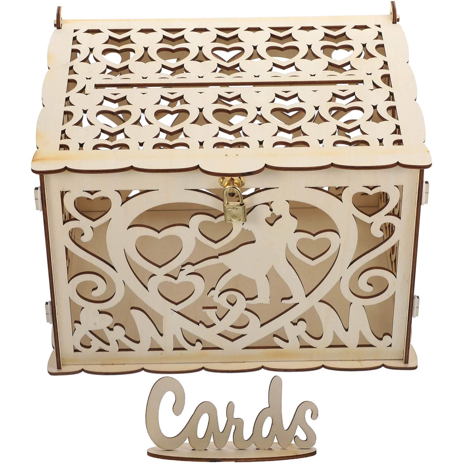 Wooden Sign Box for Wedding Cards Gifts Decorations Graduation Baby Showers Hollow Heart Design Reusable Keepsake Box 210179B
Wooden Sign Box for Wedding Cards Gifts Decorations Graduation Baby Showers Hollow Heart Design Reusable Keepsake Box 210179B