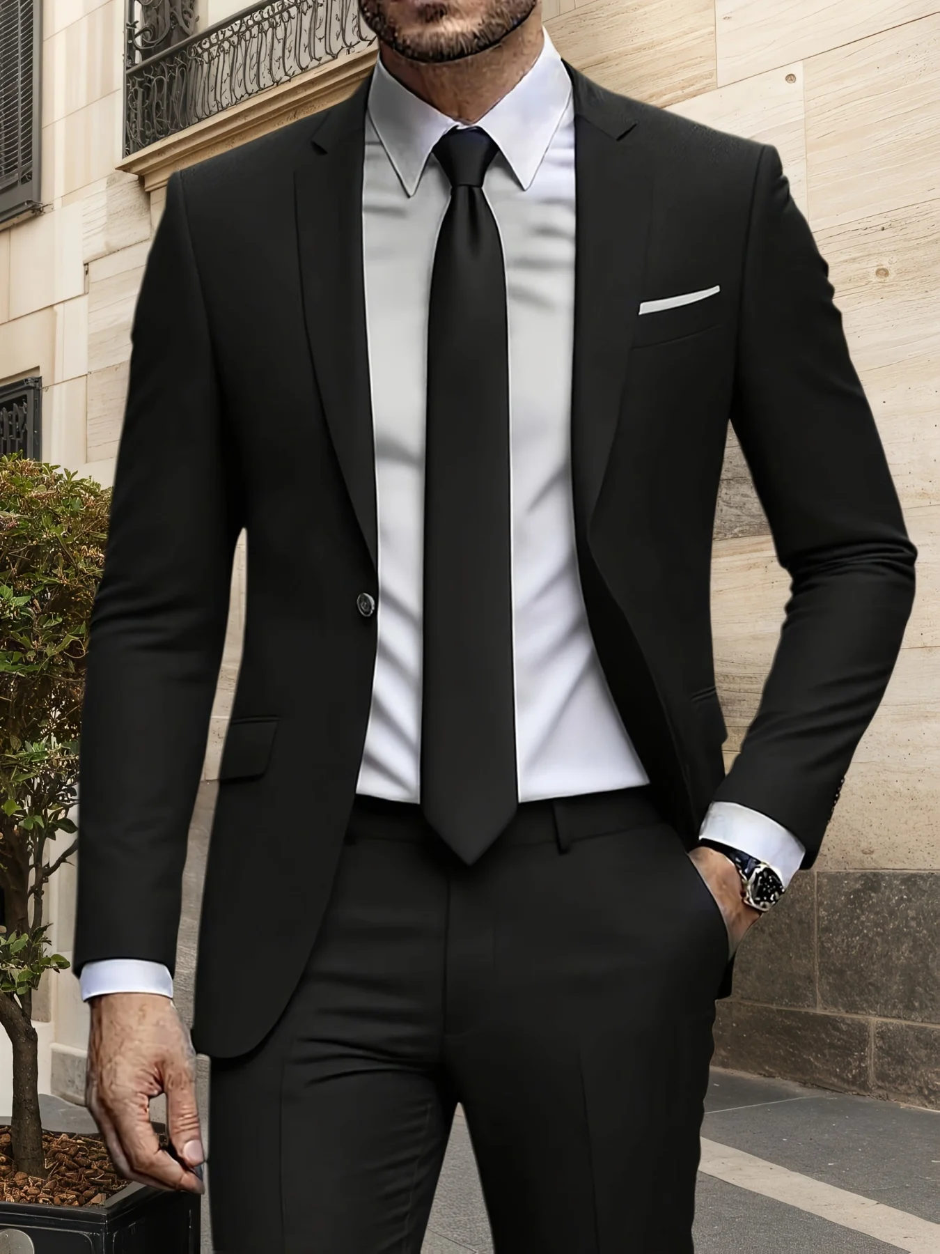 Men's Suit 2pcs Set, Premium Fabric Jacket And Pants, Ideal for Wedding, Party, Banquet And Formal Event
Men's Suit 2pcs Set, Premium Fabric Jacket And Pants, Ideal for Wedding, Party, Banquet And Formal Event