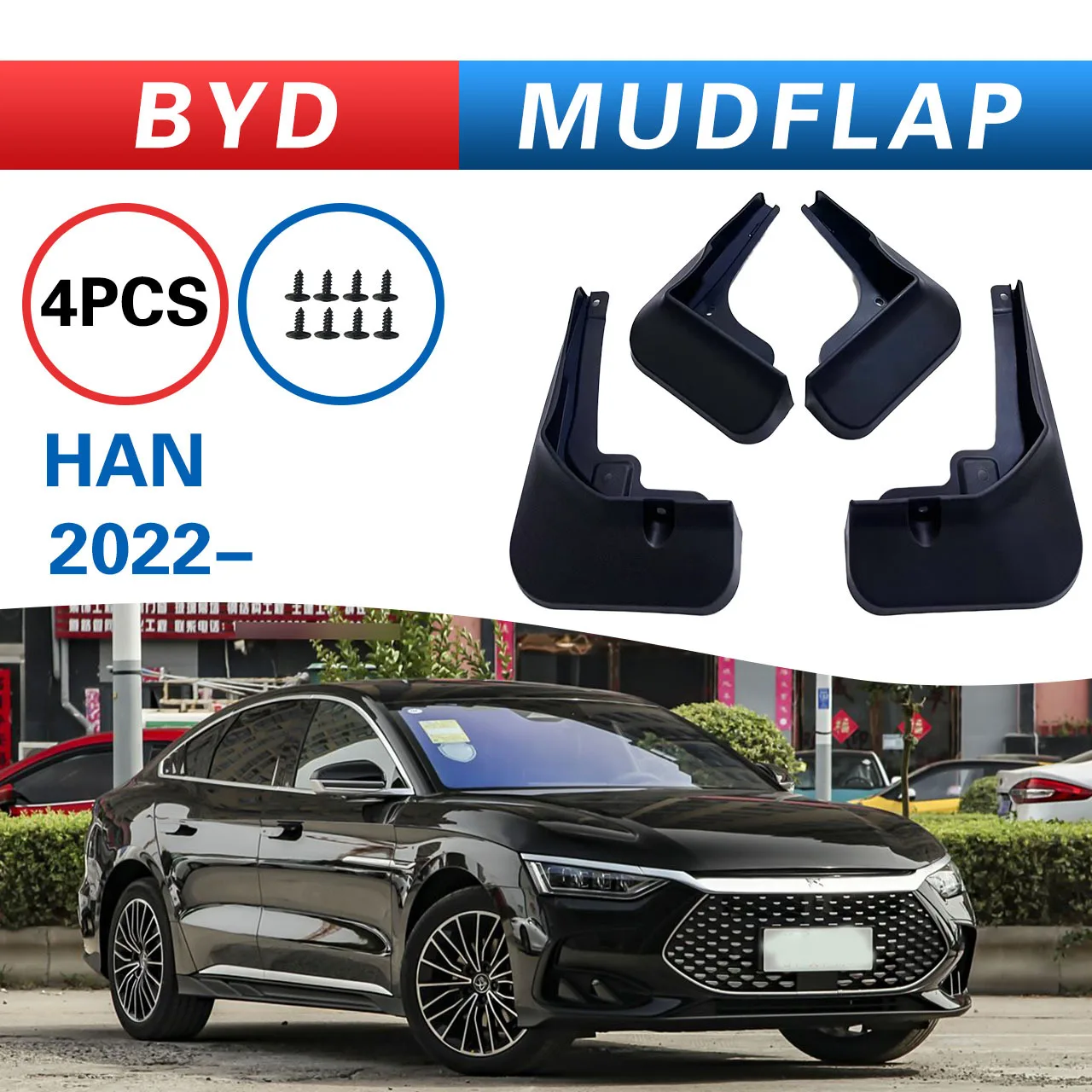 For BYD han 2022 mudguard, Splash proof mudguard, front and rear wheel fender
For BYD han 2022 mudguard, Splash proof mudguard, front and rear wheel fender