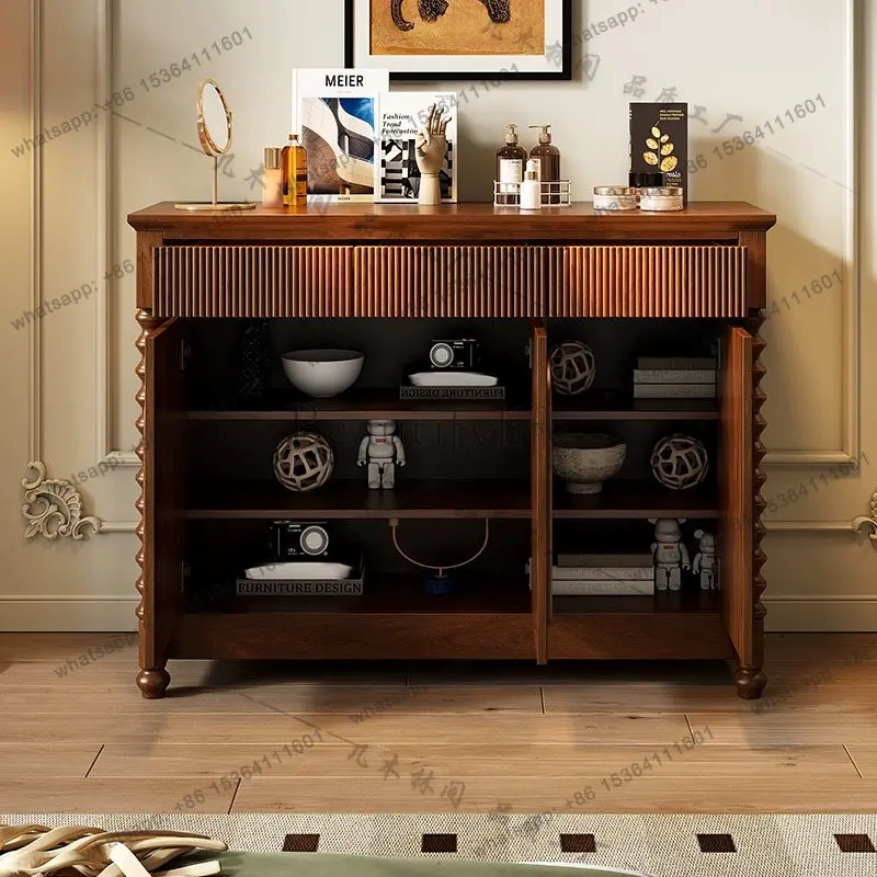French retro solid wood porch cabinet, antique dining side cabinet in living room
French retro solid wood porch cabinet, antique dining side cabinet in living room