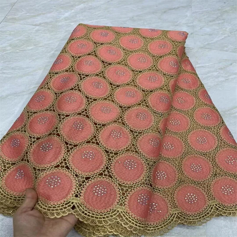 Pink Latest African Bicolor Guipure Cord Lace Fabric with Stones 2024 High Quality Guipure Cord Lace For Sewing Women Wedding
Pink Latest African Bicolor Guipure Cord Lace Fabric with Stones 2024 High Quality Guipure Cord Lace For Sewing Women Wedding