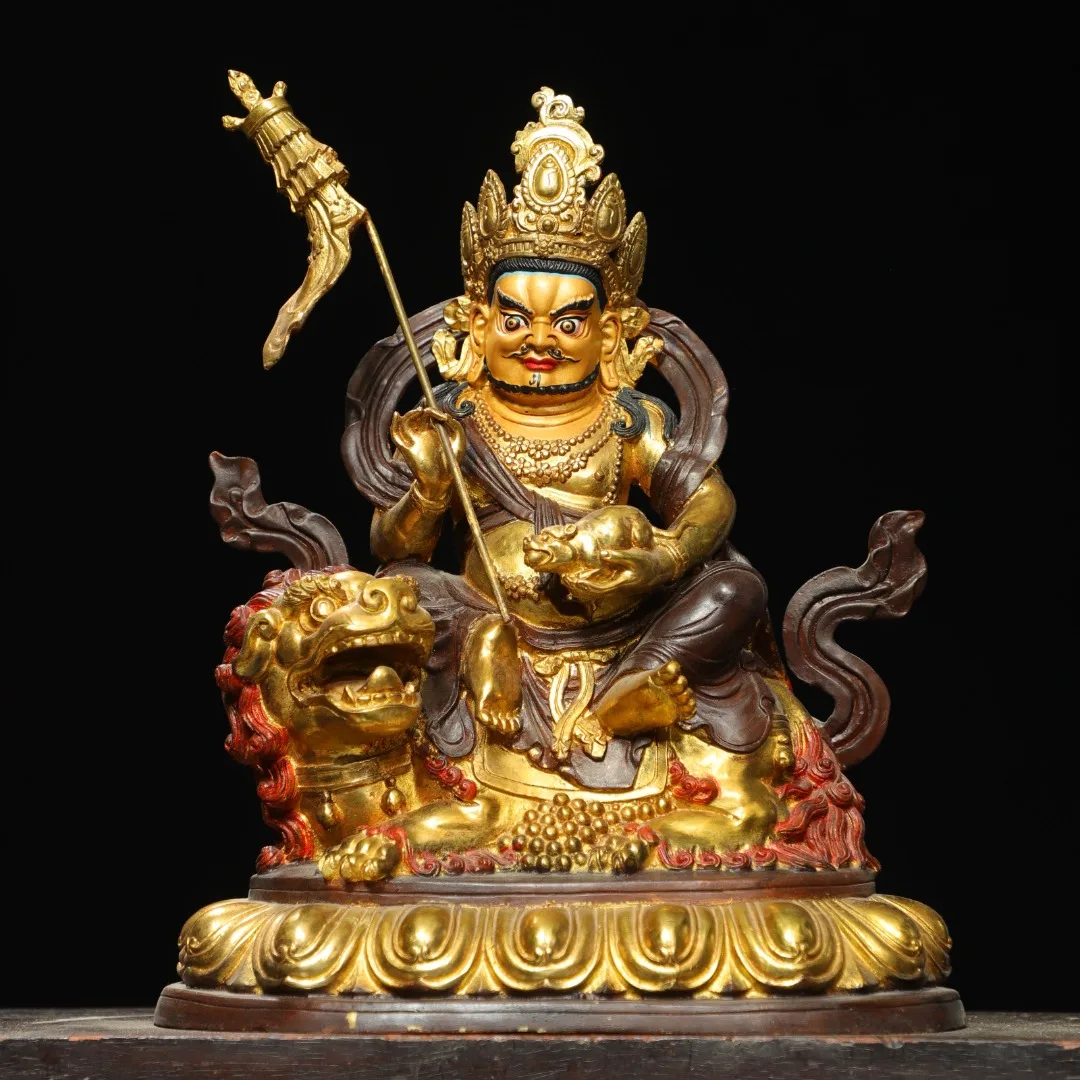 13"Tibetan Temple Collection Old Bronze Gilded Painted Face High Relief Vaisravana Amitabha Buddha Lotus Terrace Worship Hall
13"Tibetan Temple Collection Old Bronze Gilded Painted Face High Relief Vaisravana Amitabha Buddha Lotus Terrace Worship Hall