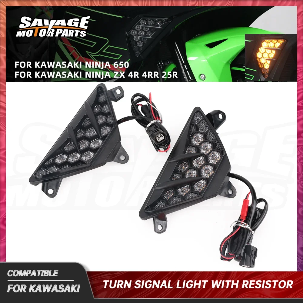 2024 Ninja650 Turn Signal Light With Resistor For Kawasaki Ninja ZX25R ZX4RR ZX4R 2020-2024 Motorcycle Front LED Flashing Lamp
2024 Ninja650 Turn Signal Light With Resistor For Kawasaki Ninja ZX25R ZX4RR ZX4R 2020-2024 Motorcycle Front LED Flashing Lamp