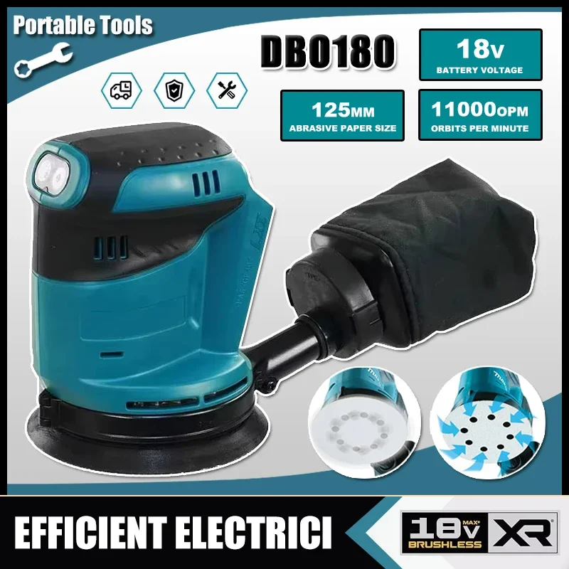 DBO180Z Brushless Cordless Disc Random Orbital Sander Woodworking Sanding Putty Polishing Bare Tool For Makita 18V Battery
DBO180Z Brushless Cordless Disc Random Orbital Sander Woodworking Sanding Putty Polishing Bare Tool For Makita 18V Battery