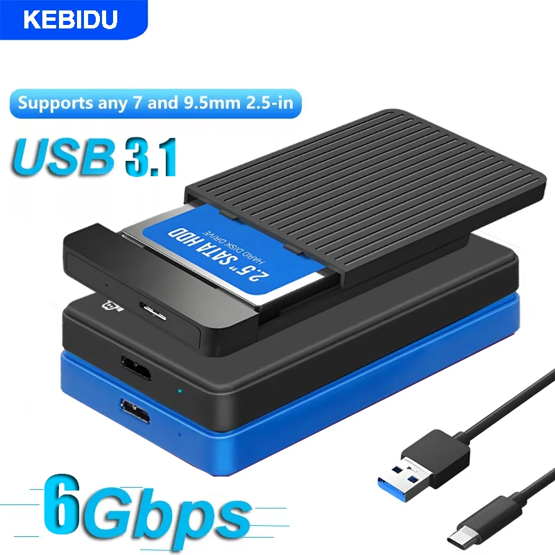 KEBIDU USB 3.0 HDD Enclosure 2.5" SATA HDD SSD External Hard Drive Case 6Gbps High Speed External Hard Drive Disk Box for PC
KEBIDU USB 3.0 HDD Enclosure 2.5" SATA HDD SSD External Hard Drive Case 6Gbps High Speed External Hard Drive Disk Box for PC
