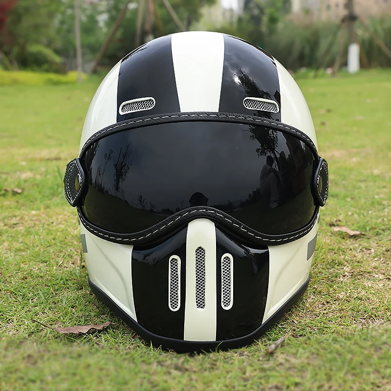 ORZ-801-DOT approved retro full face motorcycle helmet with goggles, unisex all weather high strength ABS commute riding helmet
ORZ-801-DOT approved retro full face motorcycle helmet with goggles, unisex all weather high strength ABS commute riding helmet