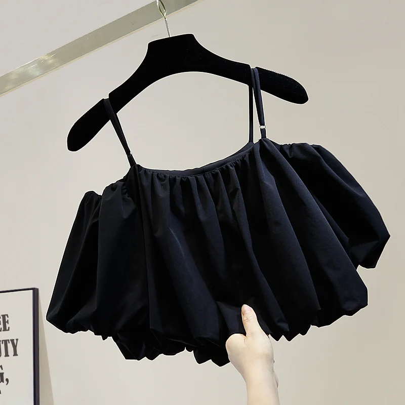 2025 New Women's Fashion Design Crop Top - Puff Sleeve, Pleated, Off-the-shoulder Camisole with Sexy Navel-baring Style
2025 New Women's Fashion Design Crop Top - Puff Sleeve, Pleated, Off-the-shoulder Camisole with Sexy Navel-baring Style