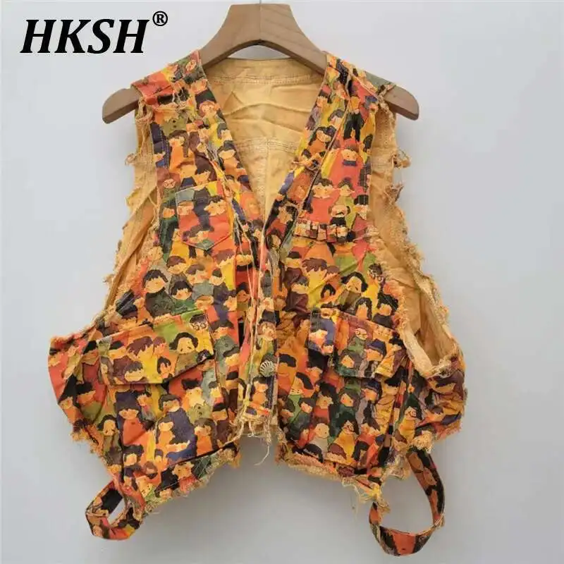 HKSH Women Tide Trendy Chic Personalized Printed Thin Denim Sleeveless Vest Loose 2025 Spring Summer New Stylish Tank Top HK3965
HKSH Women Tide Trendy Chic Personalized Printed Thin Denim Sleeveless Vest Loose 2025 Spring Summer New Stylish Tank Top HK3965