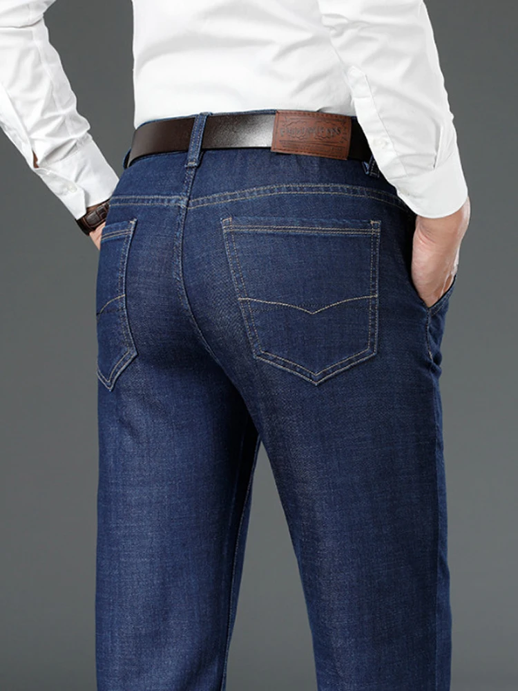 Autumn Winter Thick Jeans Men's Business Casual Classic Loose Straight Elastic Slim Denim Pants Male All Match Brand Trousers
Autumn Winter Thick Jeans Men's Business Casual Classic Loose Straight Elastic Slim Denim Pants Male All Match Brand Trousers