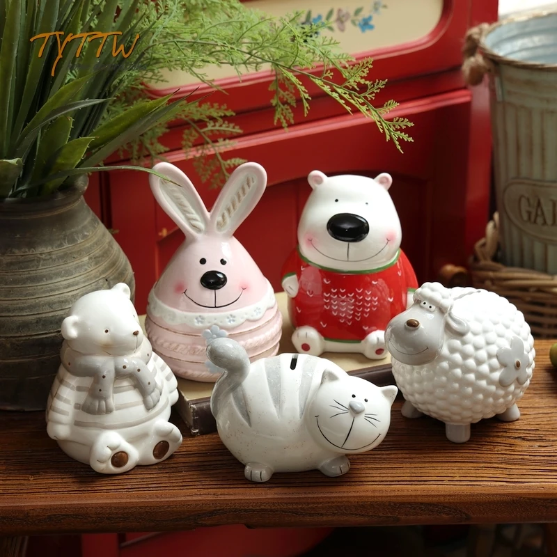 Cute Cartoon Cat Money Boxes Colorful Ceramic Animal Handcrafted Sheep Money Boxes Decoration Home Accessories O Mealheiro YSCXG
Cute Cartoon Cat Money Boxes Colorful Ceramic Animal Handcrafted Sheep Money Boxes Decoration Home Accessories O Mealheiro YSCXG