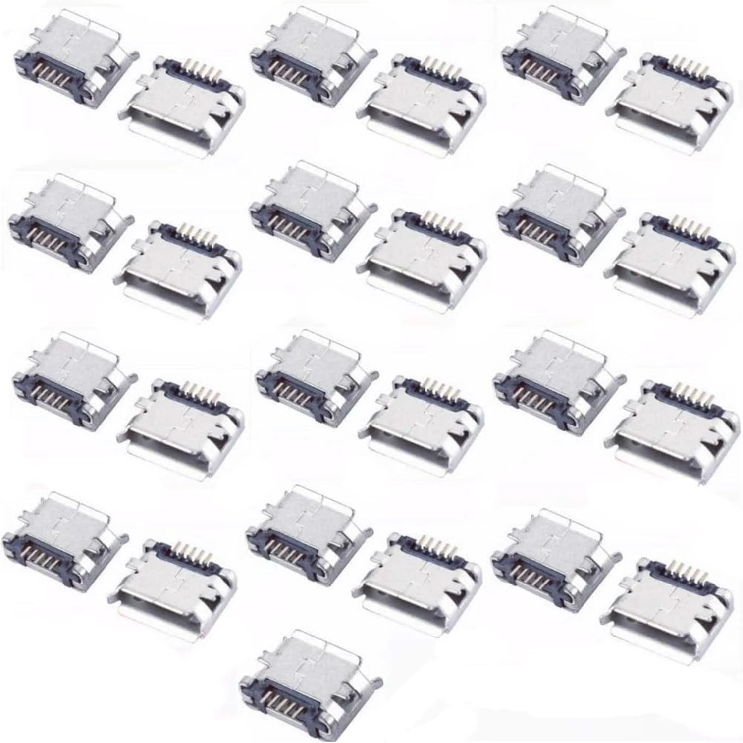 Упаковка из 25 разъемов Micro USB типа B, 180 градусов, 5-контактный разъем для пайки SMD — высококачественный и прочный порт для зарядки смартфона для
Упаковка из 25 разъемов Micro USB типа B, 180 градусов, 5-контактный разъем для пайки SMD — высококачественный и прочный порт для зарядки смартфона для
