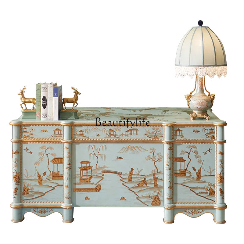 French hand-painted desk European solid wood writing desk luxurious national style
French hand-painted desk European solid wood writing desk luxurious national style