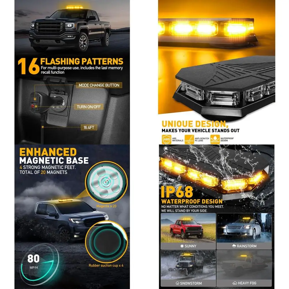 Янтарный светодиодный мини-маяк, мигающие сигнальные огни безопасности с магнитным основанием для автомобилей 12-24 В
Янтарный светодиодный мини-маяк, мигающие сигнальные огни безопасности с магнитным основанием для автомобилей 12-24 В