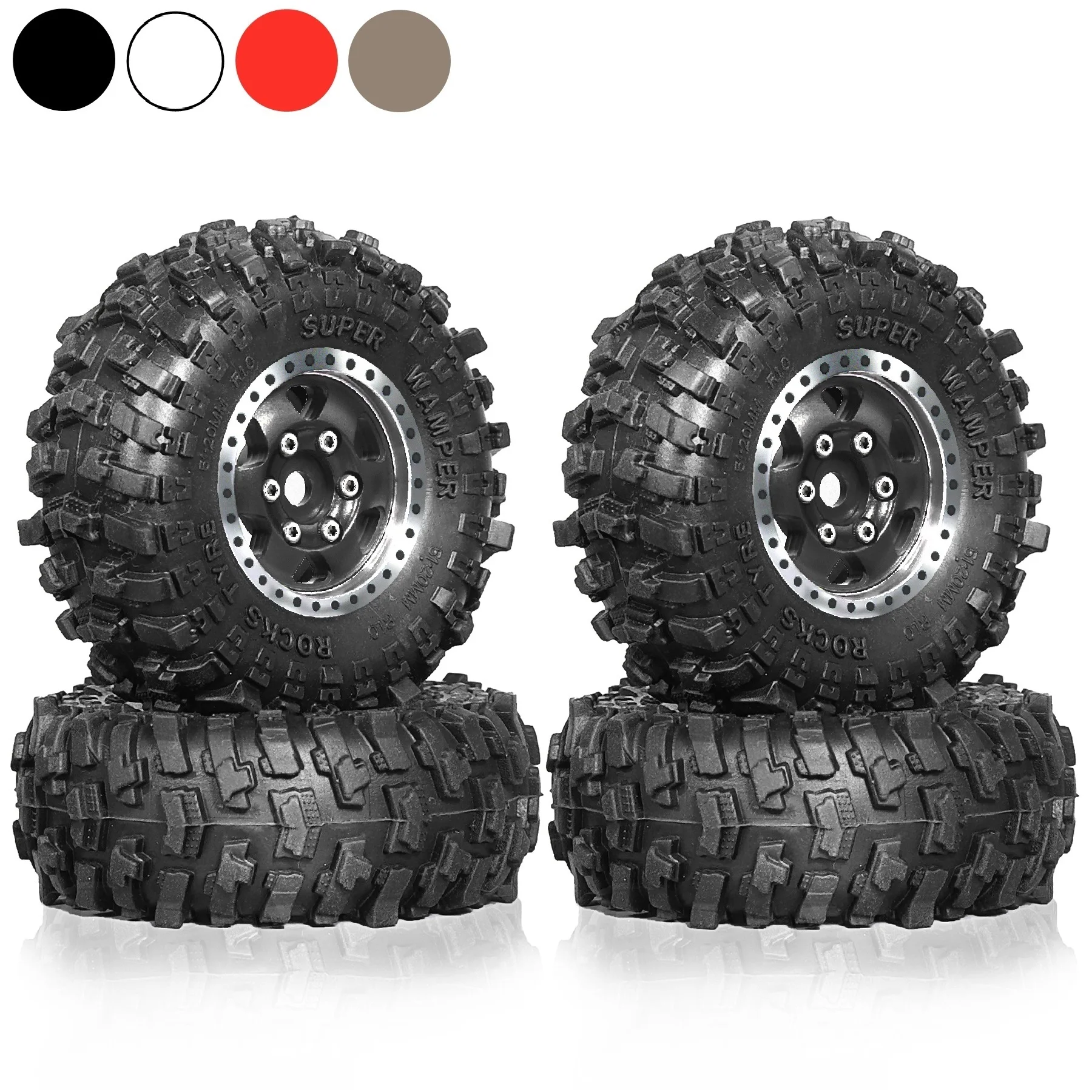 4pcs 51mm 1.0" Metal Beadlock Wheel Tires - Boost Your 1/18 1/24 RC Crawler TRX4M, SCX24, AX24, FCX24 Performance Now
4pcs 51mm 1.0" Metal Beadlock Wheel Tires - Boost Your 1/18 1/24 RC Crawler TRX4M, SCX24, AX24, FCX24 Performance Now