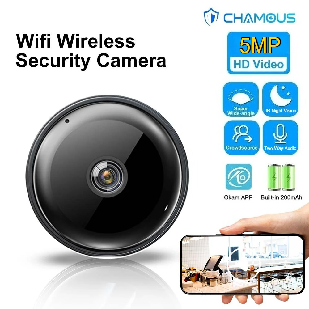 5MP Mini Battery Camera Smart Home 5X Zoom Security Protection WIFI IP Camera Small Monitor Video Surveillance O-KAM APP
5MP Mini Battery Camera Smart Home 5X Zoom Security Protection WIFI IP Camera Small Monitor Video Surveillance O-KAM APP
