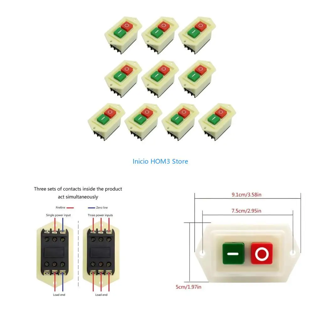 A5YD 10A 380V BenchDrill Переключатели управления двигателем Кнопка остановки Переключатели кнопки запуска
A5YD 10A 380V BenchDrill Переключатели управления двигателем Кнопка остановки Переключатели кнопки запуска