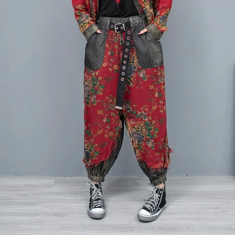 2024 Spring Autumn New Large Flower Patchwork Denim Straight Leg Pants Women LX1065
2024 Spring Autumn New Large Flower Patchwork Denim Straight Leg Pants Women LX1065
