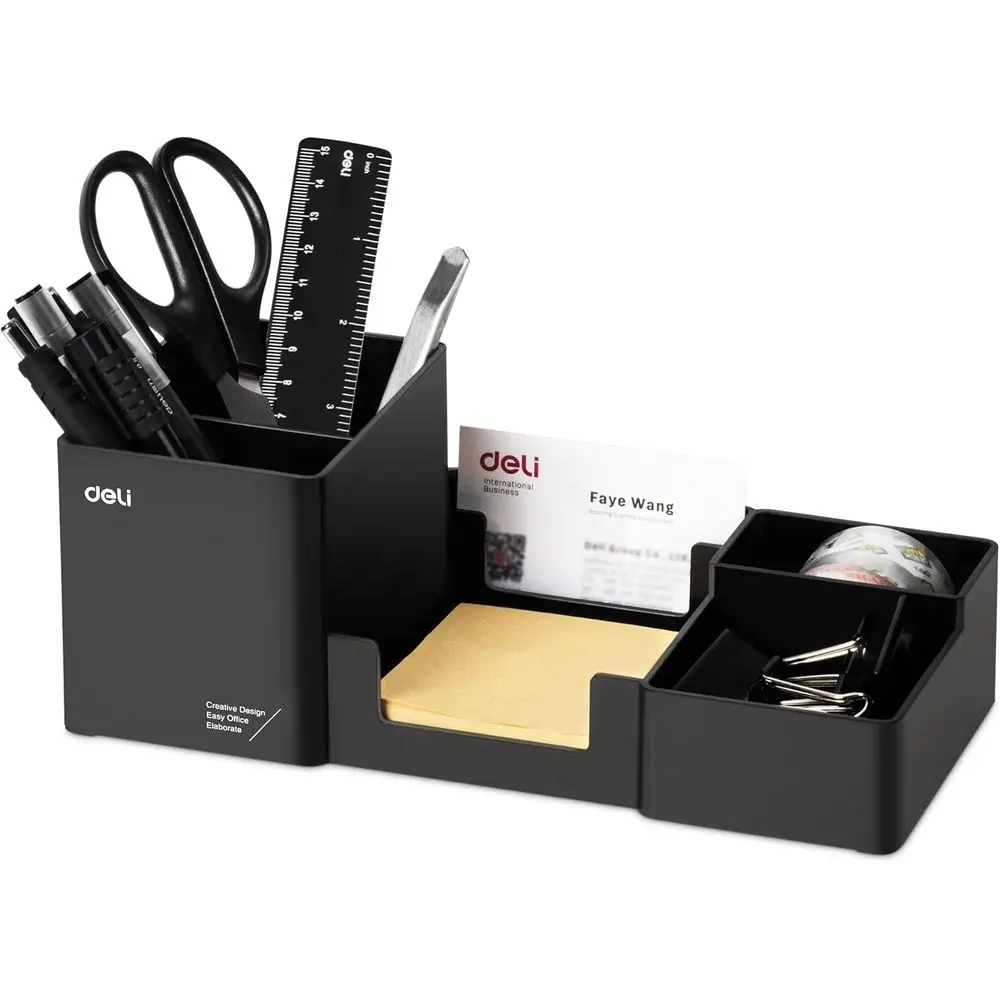 Desk Organizer, Plastic Desktop Organizer with Pencil Holder and Sticky Note Tray, Office Stationery Supplies Organizers Accesso
Desk Organizer, Plastic Desktop Organizer with Pencil Holder and Sticky Note Tray, Office Stationery Supplies Organizers Accesso