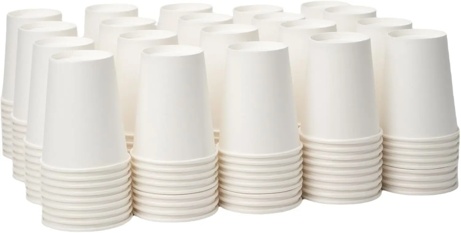 8 oz 1000 Pack Disposable Paper Coffee Cups, White Hot Cups for Hot Coffee, Hot Liquid, Ideal for Cafes, Bistros, Busine
8 oz 1000 Pack Disposable Paper Coffee Cups, White Hot Cups for Hot Coffee, Hot Liquid, Ideal for Cafes, Bistros, Busine