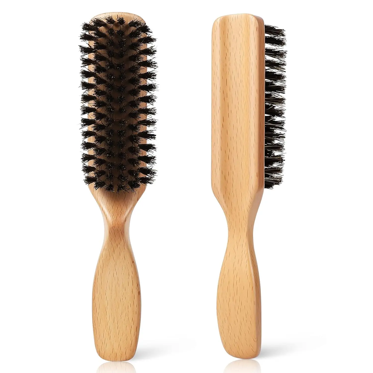 Men's Boar Bristle Hair Brush - Stiff Bristles, Wooden Handle for Thick Fine Hair, Beard & Mustache Styling
Men's Boar Bristle Hair Brush - Stiff Bristles, Wooden Handle for Thick Fine Hair, Beard & Mustache Styling