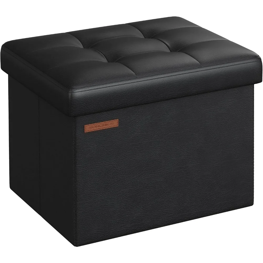 Small Folding Storage Ottoman Cube Footrest Synthetic Leather 286 lb Capacity 12x16x12 Inches Ink Black
Small Folding Storage Ottoman Cube Footrest Synthetic Leather 286 lb Capacity 12x16x12 Inches Ink Black