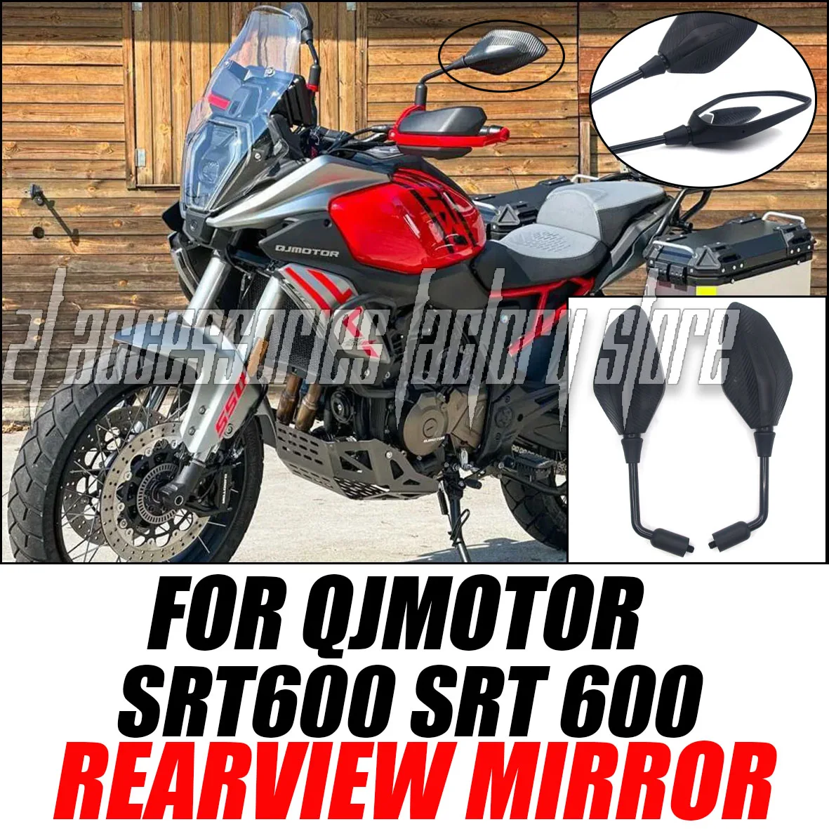 Motorcycle Accessories Left and Right Rearview Mirror Reflector New Suitable for QJMOTOR SRT600
Motorcycle Accessories Left and Right Rearview Mirror Reflector New Suitable for QJMOTOR SRT600