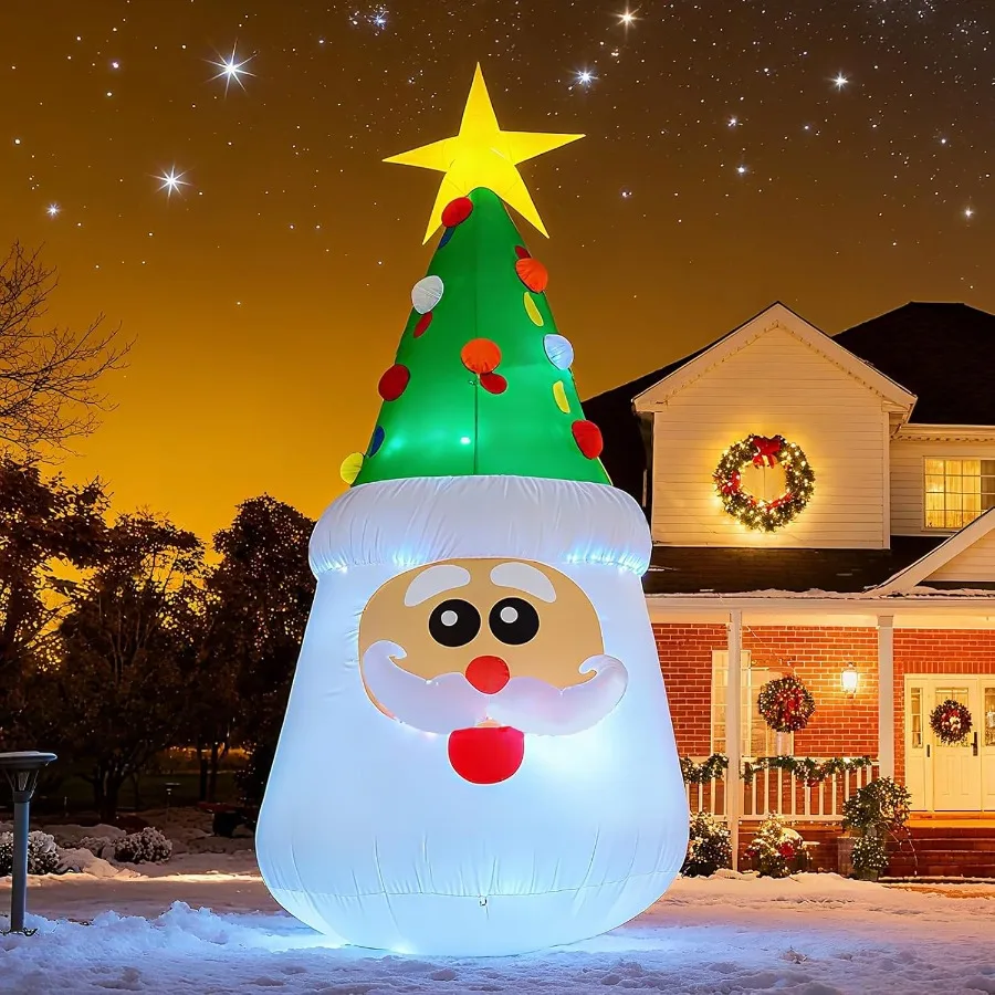 JOYHALO 13FT Inflatable Christmas Tree with Santa Face Christmas Inflatables Outdoor Decoration Santa Christmas Tree with Brigh
JOYHALO 13FT Inflatable Christmas Tree with Santa Face Christmas Inflatables Outdoor Decoration Santa Christmas Tree with Brigh