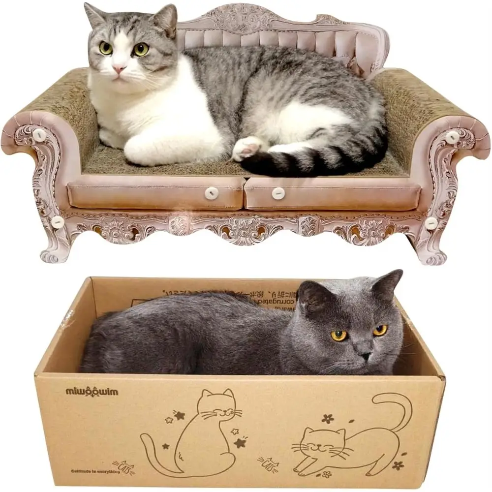 23 Cat Scratcher Bed, 17.3 Kitty Lounger, and Scratch Pad for Large Indoor Cats - Unique Corrugated Cardboard Sofa Scratcher
23 Cat Scratcher Bed, 17.3 Kitty Lounger, and Scratch Pad for Large Indoor Cats - Unique Corrugated Cardboard Sofa Scratcher