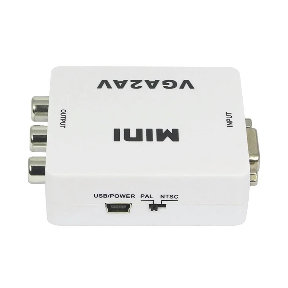 Mini Vga to Av Rca Converter 1080P Pc to Adapter Supports Pal Ntsc Auto Detection for Business Presentation
Mini Vga to Av Rca Converter 1080P Pc to Adapter Supports Pal Ntsc Auto Detection for Business Presentation