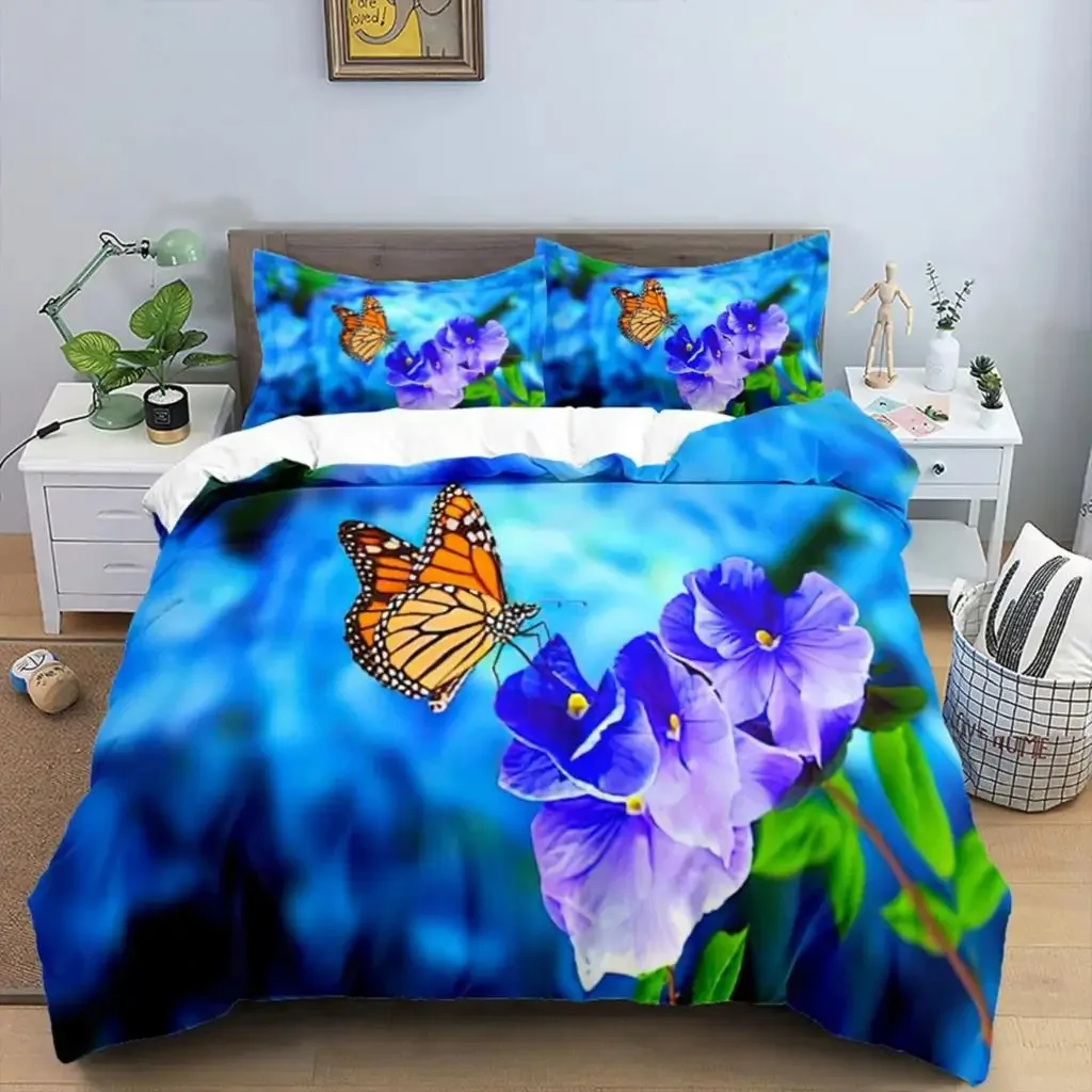 Butterfly Duvet Cover Set Polyester 3D Purple Butterfly Bedding Set Dreamy Night Butterfly Quilt Cover King Size Comforter Cover
Butterfly Duvet Cover Set Polyester 3D Purple Butterfly Bedding Set Dreamy Night Butterfly Quilt Cover King Size Comforter Cover