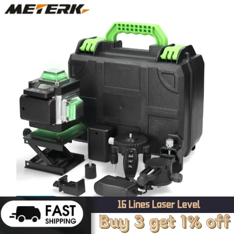 Multifunctional 16 Lines Laser Level 3° Self-leveling Machine Rechargeable Lithium Battery Leveling Ground Wall Sticker Tool Set
Multifunctional 16 Lines Laser Level 3° Self-leveling Machine Rechargeable Lithium Battery Leveling Ground Wall Sticker Tool Set