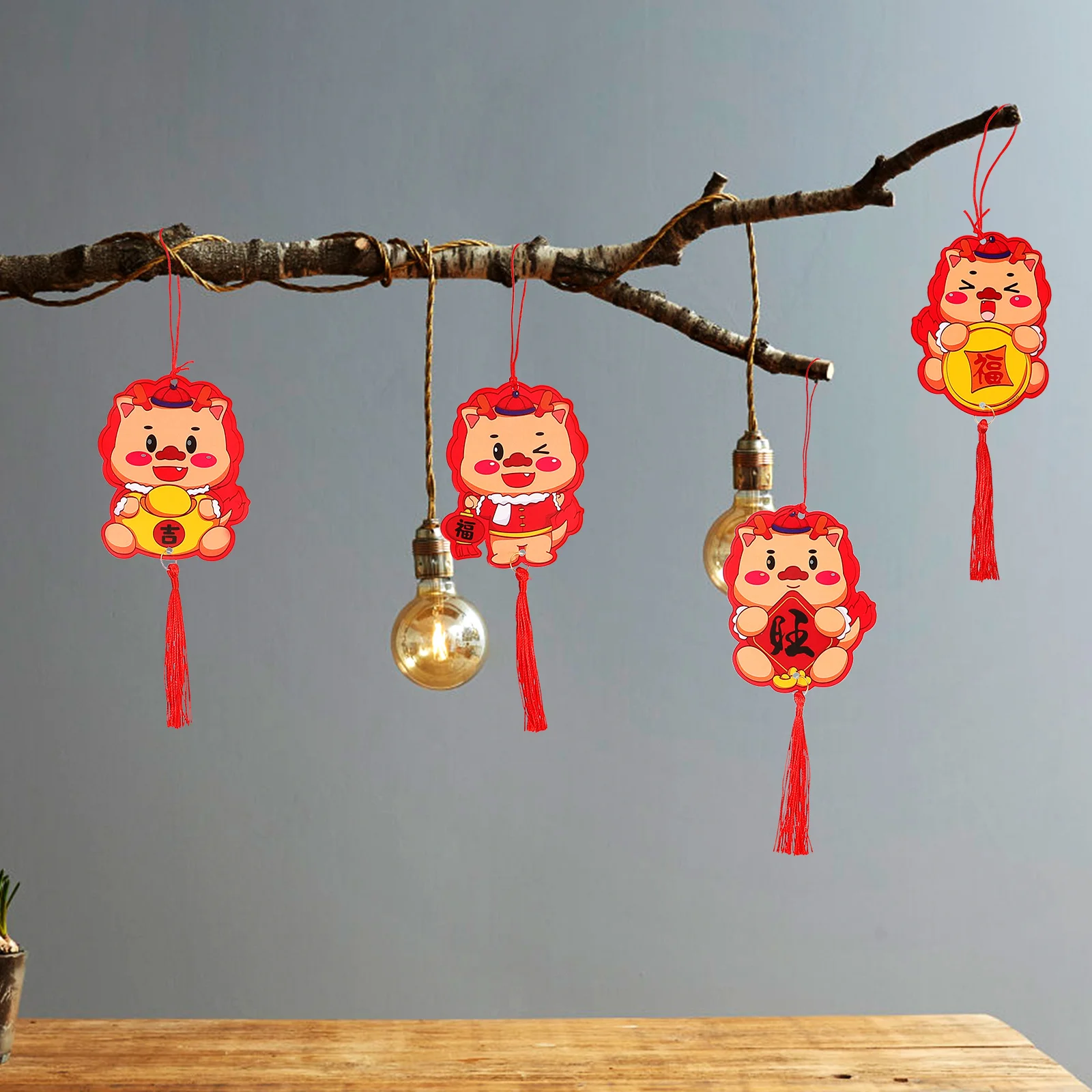 6pcs New Year Hanging Decor Dragon Zodiac 2024 Red Color Festive Supplies Bonsai Pendant Spring Decorations Party DIY
6pcs New Year Hanging Decor Dragon Zodiac 2024 Red Color Festive Supplies Bonsai Pendant Spring Decorations Party DIY
