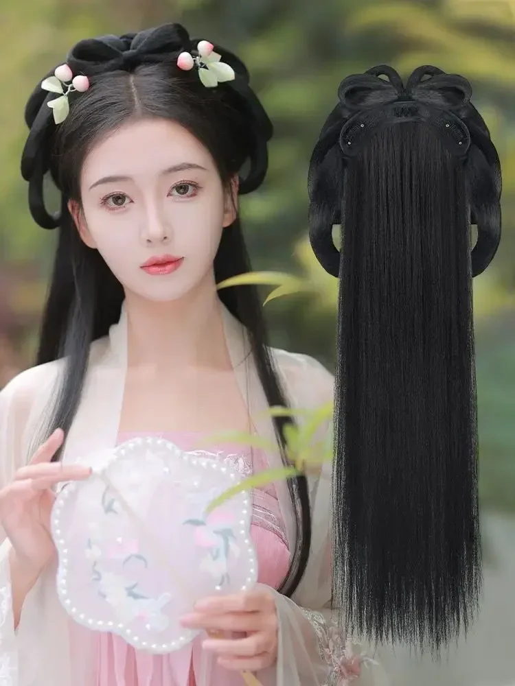 Парики Hanfu для косплея, женские аниме, черные древние китайские парики Hanfu, аксессуары для головных уборов, длинные прямые парики Hanfu, черный парик, повязка на голову
Парики Hanfu для косплея, женские аниме, черные древние китайские парики Hanfu, аксессуары для головных уборов, длинные прямые парики Hanfu, черный парик, повязка на голову