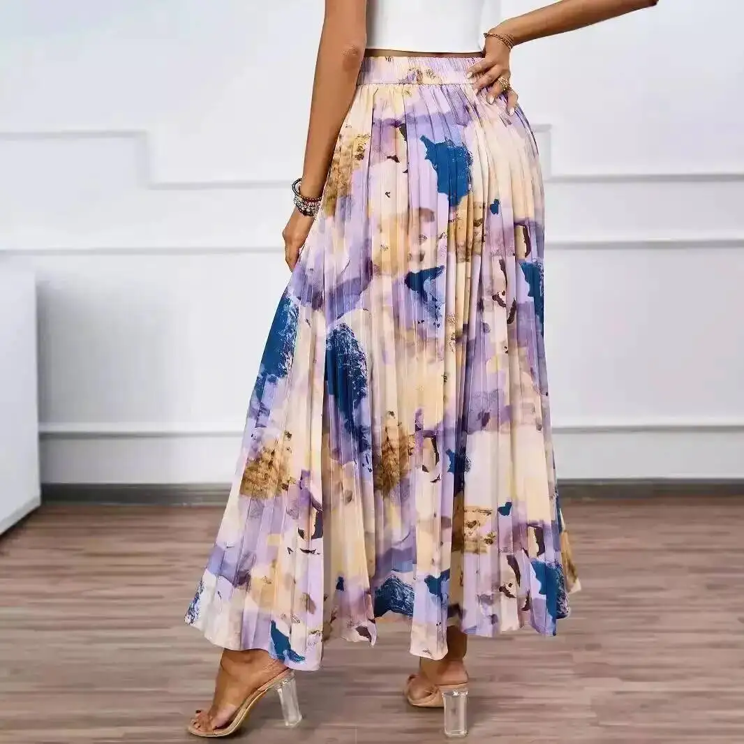 Painting Oil Summer High-End Print Pleated Skirt Draped A-Line Pleated Skirt For Women
Painting Oil Summer High-End Print Pleated Skirt Draped A-Line Pleated Skirt For Women