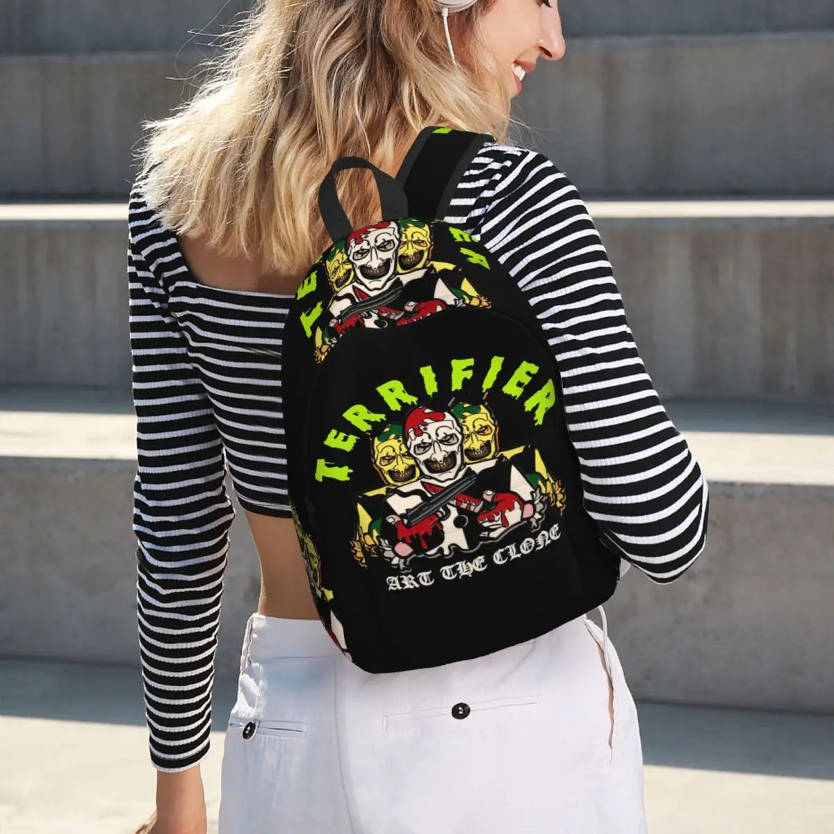 Halloween Movie Terrifier Horror Clown Student Backpack School Bag Hiking Travel Daypack for Men Women Bookbag Shoulder Bags
Halloween Movie Terrifier Horror Clown Student Backpack School Bag Hiking Travel Daypack for Men Women Bookbag Shoulder Bags