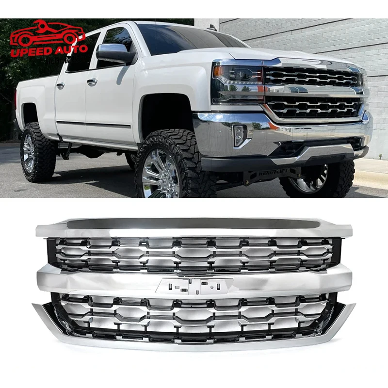 Suitable for Chrome Front Bumper Grille Assembly 2016-2018 Chevrolet Silverado 1500 LTZ Style Grills Aftermarket
Suitable for Chrome Front Bumper Grille Assembly 2016-2018 Chevrolet Silverado 1500 LTZ Style Grills Aftermarket