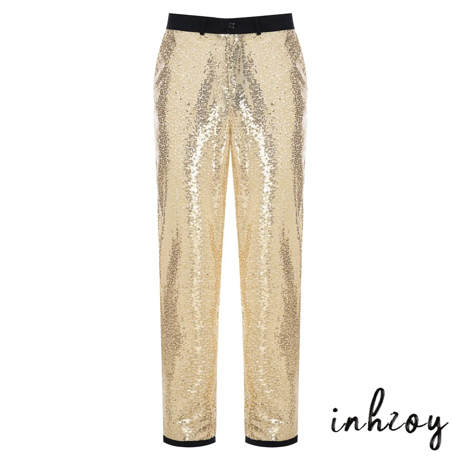 Mens Retro Disco Dancing Pants 70s 80s Style Shiny Allover Sequin Leggings Trousers Side Pockets for Jazz Rock Party Clubwear
Mens Retro Disco Dancing Pants 70s 80s Style Shiny Allover Sequin Leggings Trousers Side Pockets for Jazz Rock Party Clubwear