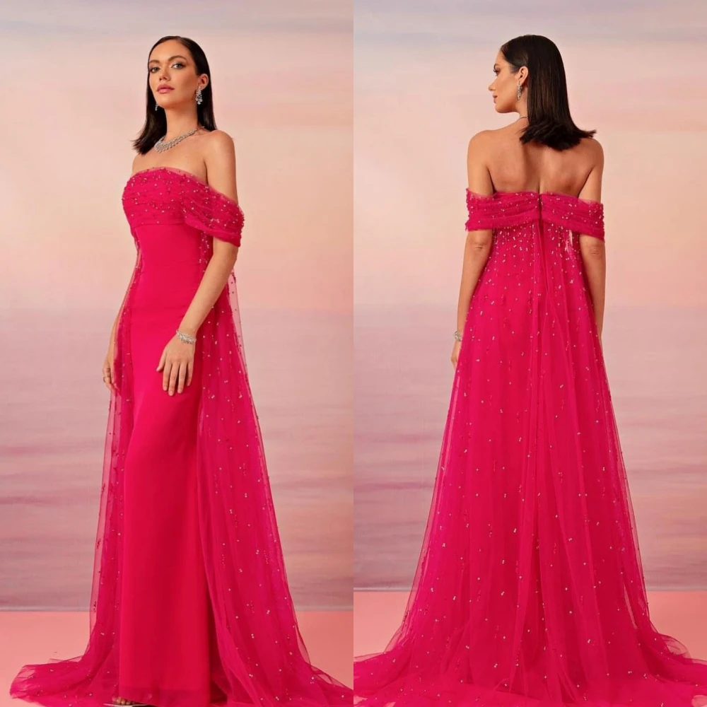 Customized Prom Fashion Sizes Available Off-the-shoulder Sheath Party Dresses Paillette / Sequins Hugging Sweep/Brush Net/Tulle
Customized Prom Fashion Sizes Available Off-the-shoulder Sheath Party Dresses Paillette / Sequins Hugging Sweep/Brush Net/Tulle