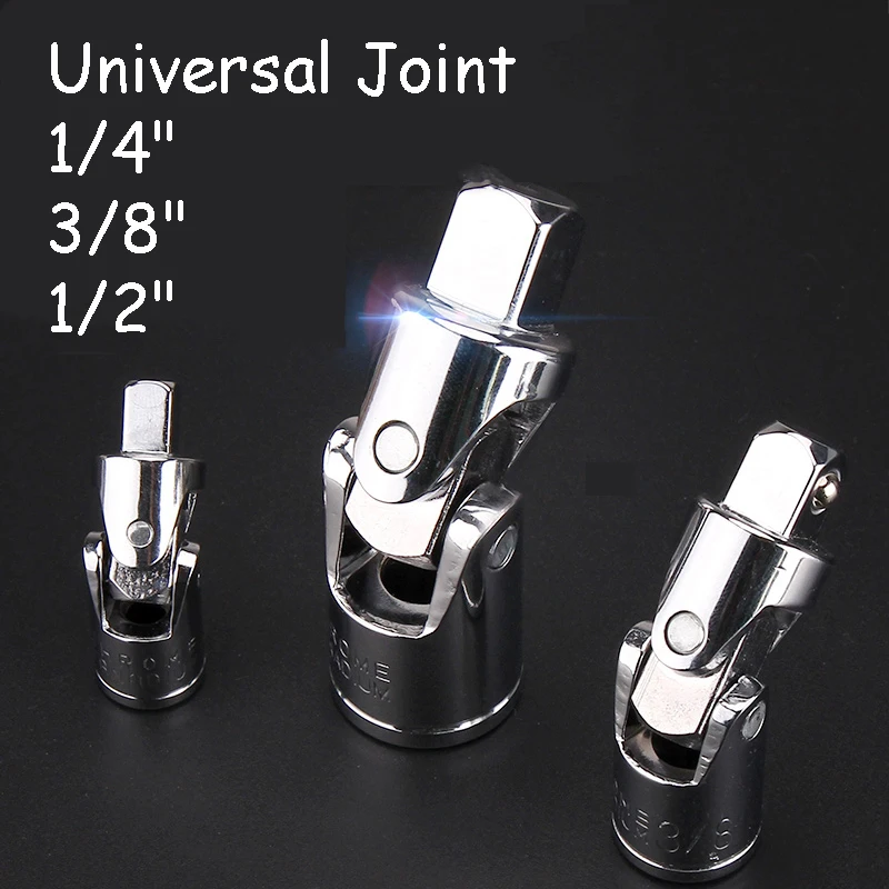 Universal Joint Set Socket Ratchet Wrench Adapter 1/4" 3/8" 1/2" Extension Bar Adapter Crv Steel Movable Joint Fitting Tool
Universal Joint Set Socket Ratchet Wrench Adapter 1/4" 3/8" 1/2" Extension Bar Adapter Crv Steel Movable Joint Fitting Tool