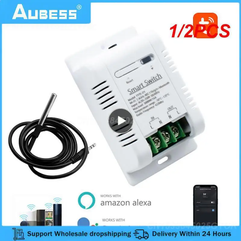 1/2PCS /Tuya WiFi Smart Temperature Switch 16A 3000W with Energy Consumption Monitoring Thermostat For Alexa Home
1/2PCS /Tuya WiFi Smart Temperature Switch 16A 3000W with Energy Consumption Monitoring Thermostat For Alexa Home