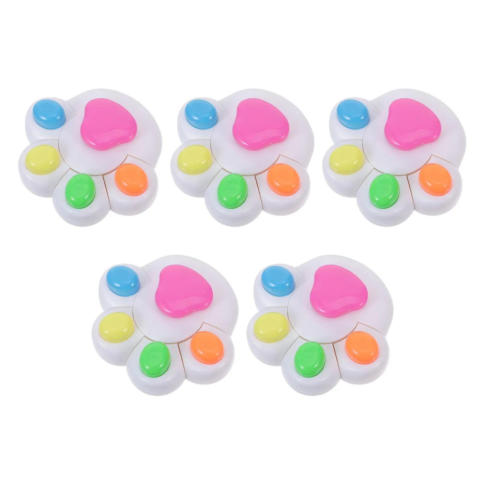5Pcs Cute Cat Paw Shaped Highlighters Mini Multicolor Fluorescent Marker Pens Kawaii Pastel Neon Set for Students
5Pcs Cute Cat Paw Shaped Highlighters Mini Multicolor Fluorescent Marker Pens Kawaii Pastel Neon Set for Students